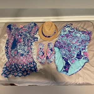 Lilly Pulitzer Set - Beautiful Matching Pieces. Used Condition